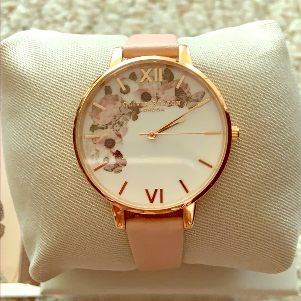 Olivia Burton watch, rose gold color.
